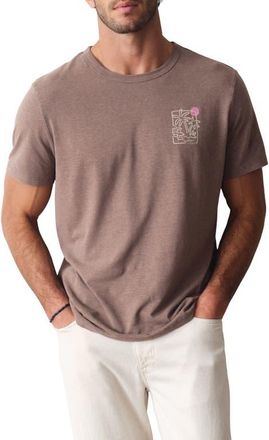 Marine Layer Hemp & Cotton Graphic T-Shirt in Coffee Quartz at Nordstrom, Size Xx-Large