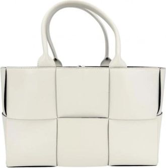 Bottega Veneta Pre-owned 652867 Handbag- Tote bag - Dames - Vintage Handtas - Wit - ONE Size - Leer - Vintage
