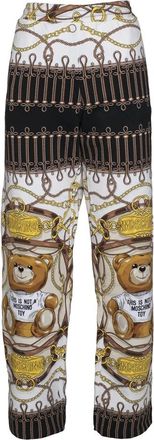 Moschino Wide Broeken - Dames - Straight fit broeken - Veelkleurig - M - Katoen - Broeken