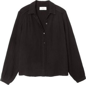 Xirena Camicia Julianne con arricciatura - Nero