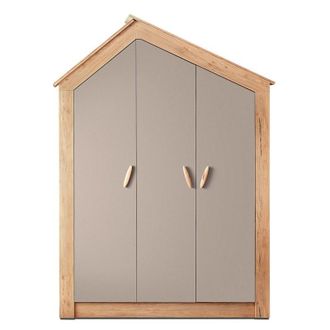 Muemue Armario 3 Puertas Aglomerado Gris 207x150x58cm