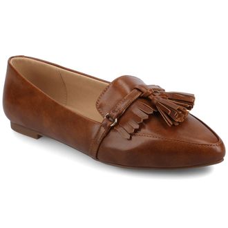 Journee Collection Womens Jannah Medium and Wide Width Tassel Loafer Flats