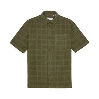 Les Deux Short Sleeve Shirts, male, Green, Size: XL Charlie SS Shirt