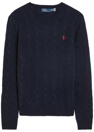 Polo Ralph Lauren Cable-knit Wool and Cashmere-blend Jumper - Navy - S (UK8-10 / S)
