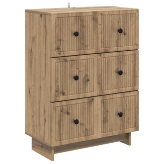 vidaXL Cajonera 66 X 34,5 X 90 Cm Madera De Ingenier&iacute;a Roble Artisan Vidaxl