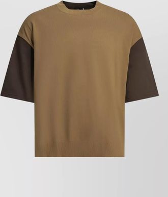 Comme Des Gar&ccedil;ons color block knit crew neck t-shirt