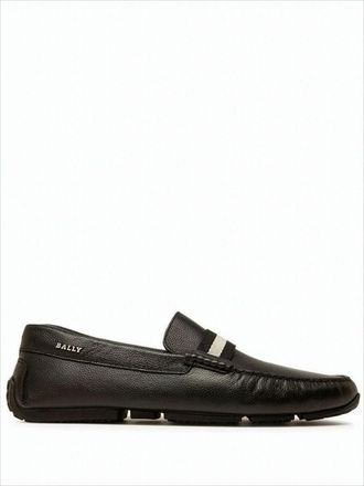 Bally Textured Cowhide Leather Loafers