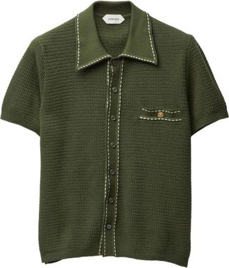 Versace Green Regular Knitted Shirt