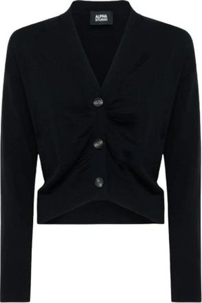 Alpha Studio Cardigan M/L Rasato - Dames - Vesten - Zwart - M - Truien & Vesten