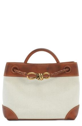 Bottega Veneta Small Andiamo Canvas Shoulder Bag in Brown at Nordstrom