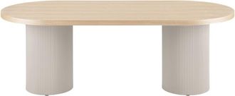 Moloo Mesa de comedor ovalada para 8/10 personas 220 cm fresno y arena