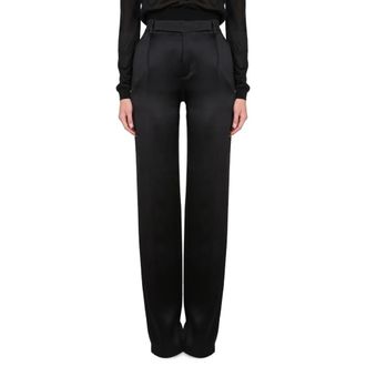 Saint Laurent Dames, Broeken, Zwart, Maat: L