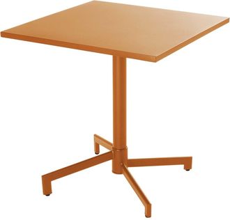 Oviala Mesa cuadrada de jard&iacute;n tipo bistr&oacute; con tapa plegable caramelo