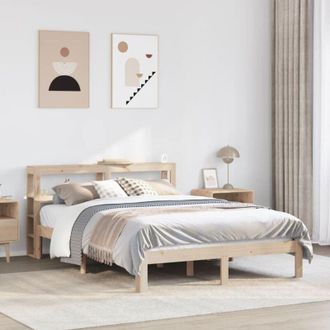 vidaXL Estructura De Cama Con Cabecero Madera Maciza Pino 120x190 Cm Vidaxl
