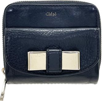 Chlo&eacute; Black Leather Wallet (Bi-Fold) (Pre-Owned)