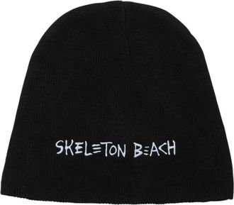 Gallery Dept. Berretto a coste con ricamo - Nero