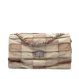 Chanel Pre-owned Reissue Shoulder Bag - Dames - Pre-owned - Beige - Maat: ONE Size Su&egrave;de