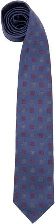 Brunello Cucinelli Cravatta Classica Navy Strawberry Grey