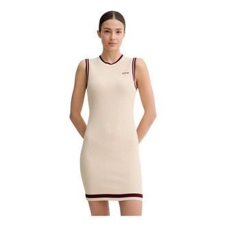 Guess Gabry Mini Jurk - Dames - Korte kleedjes - Beige - L - Polyester - Kleedjes