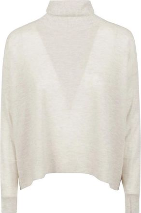 C.T. Plage Turtleneck Trui - Dames - Coltruien - Beige - S - Kasjmier - Truien & Vesten