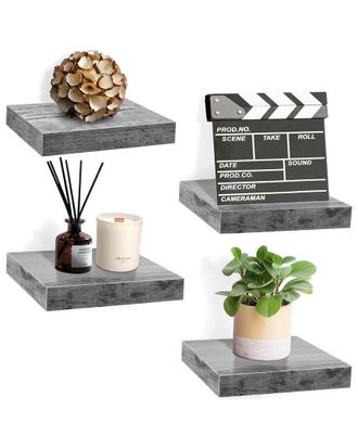 Sorbus Set of 4 9in Square Floating Shelves