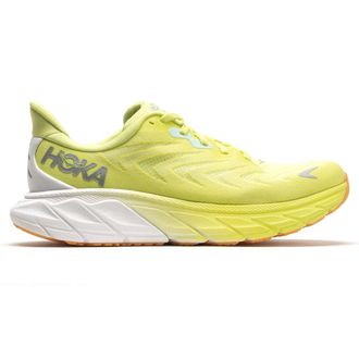 Hoka One One Hoka Arahi 6 Textile Womens Low Top Trainers - Citrus Glow White - Size:UK 6.5