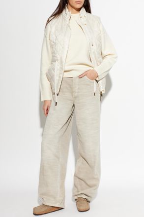 Michael Michael Kors Insulated Vest, Womens, Cream