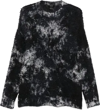 Avant Toi Truien & Vesten, Heren, Veelkleurig, S, Tie-Dye Boucl&eacute; Trui