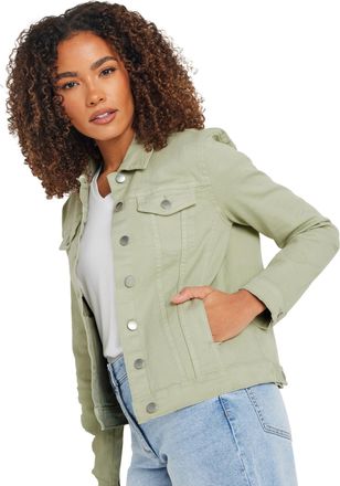 M&Co Womens Sage Green Denim Jacket - Womens