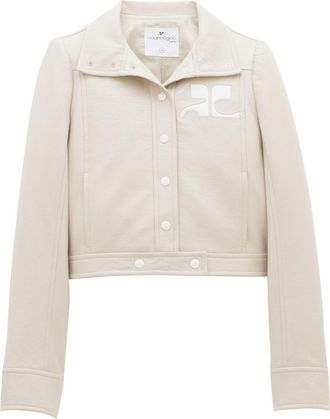 Courr&egrave;ges Cropped Silk And Nylon Jacket