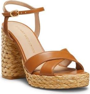 Stuart Weitzman Dayna Platform Sandal in Macchiato/Natural at Nordstrom Rack, Size 10