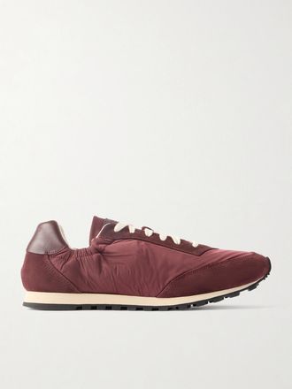 Le Monde Beryl Sneakers In Shell Con Finiture In Camoscio E Pelle Slim Runner - Bordeaux