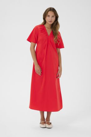 Culture Jurk Fitted Fiery Red