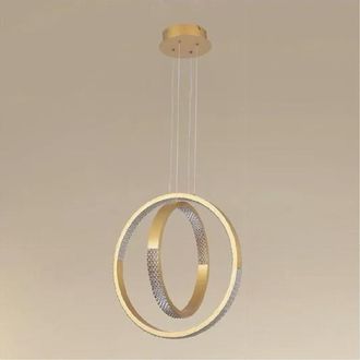Trade Shop Trade Shop - Sospension Led Range 64 W Circolare Effetto Cristallo Moderno Oro 32170