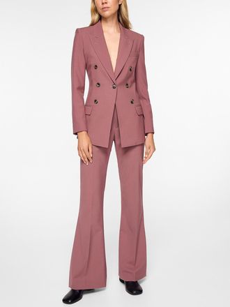 Smythe Womens Mauve minimalist flared pant