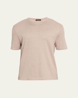 Loro Piana Mens Tremezzo Sea Island Cotton Crewneck T-Shirt