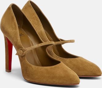 Christian Louboutin Mary Fannylove 100 suede pumps
