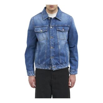 Dondup Denim Jackets, male, Blue, Size: L Giubbotto in Denim