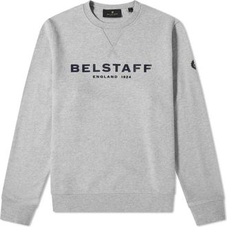 Belstaff Heren Boucl&eacute; Katoenen Sweatshirt - Heren - Sweatshirts - Grijs - S - Katoen - Hoodies & sweatvesten