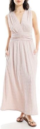 Max Studio Textured Knit Sleeveless Maxi Dress in Blush at Nordstrom Rack, Size X-Large