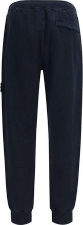 Stone Island Cotton Logo Patch Joggers - Navy
