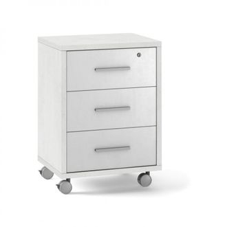 OEM C&oacute;moda De Oficina Con Tres Cajones Y Ruedas En Ossido White 51x41x H71 Cm