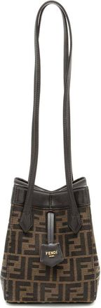 Fendi Fendi Brown Ff Jacquard Canvas Origami Mini Tote (Authentic Pre-Loved)