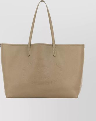 Burberry leather shopping tote dual handles