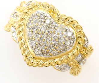 C&A White Yellow Gold Yellow Gold (18K) White Gold (18K) Band Ring (Pre-Owned)