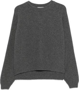 Dusan Maglione girocollo a coste - Grigio