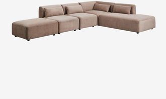 Sklum Sklum - Sof&aacute; Modular Esquinero De 4 Piezas Con Div&aacute;n Derecho Y Puff Fogler