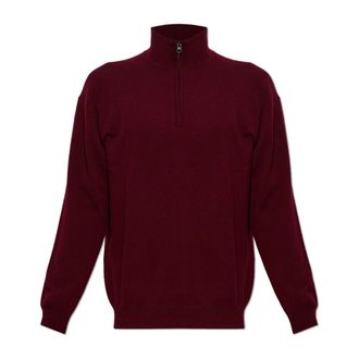 Lisa Yang Augustus Cashmere Trui - Heren - Truien - Rood - Maat: 2XL Kasjmier