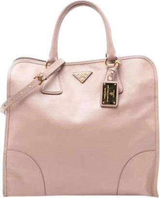 Prada Pre-owned Handbags, female, Pink, Size: ONE SIZE Pre-owned Leather Handbag