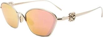 Loewe Anagram Kat-Eye Zonnebril van Metaal - Dames - Zonnebrillen - Roze - ONE Size - Accessoires